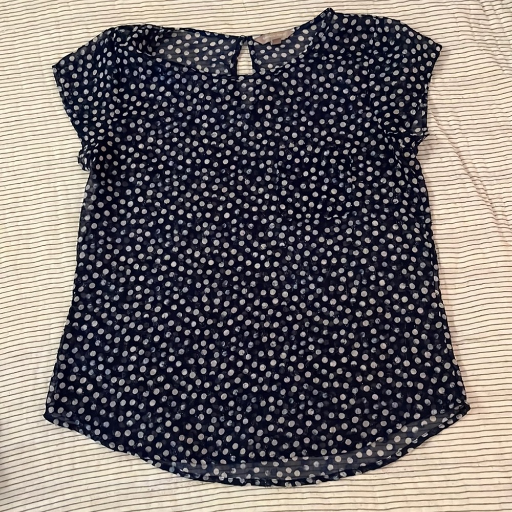Banana Republic Sheer polka dot Blouse